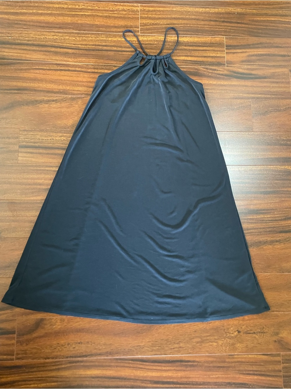 Silence + Noise women’s small dress, drapey, keyhole, racerback, charcoal grey
